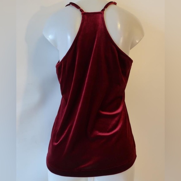 NWT Veronica M Velvet Sleeveless Top | Medium | Wine | tf-1507 | - Picture 3 of 4